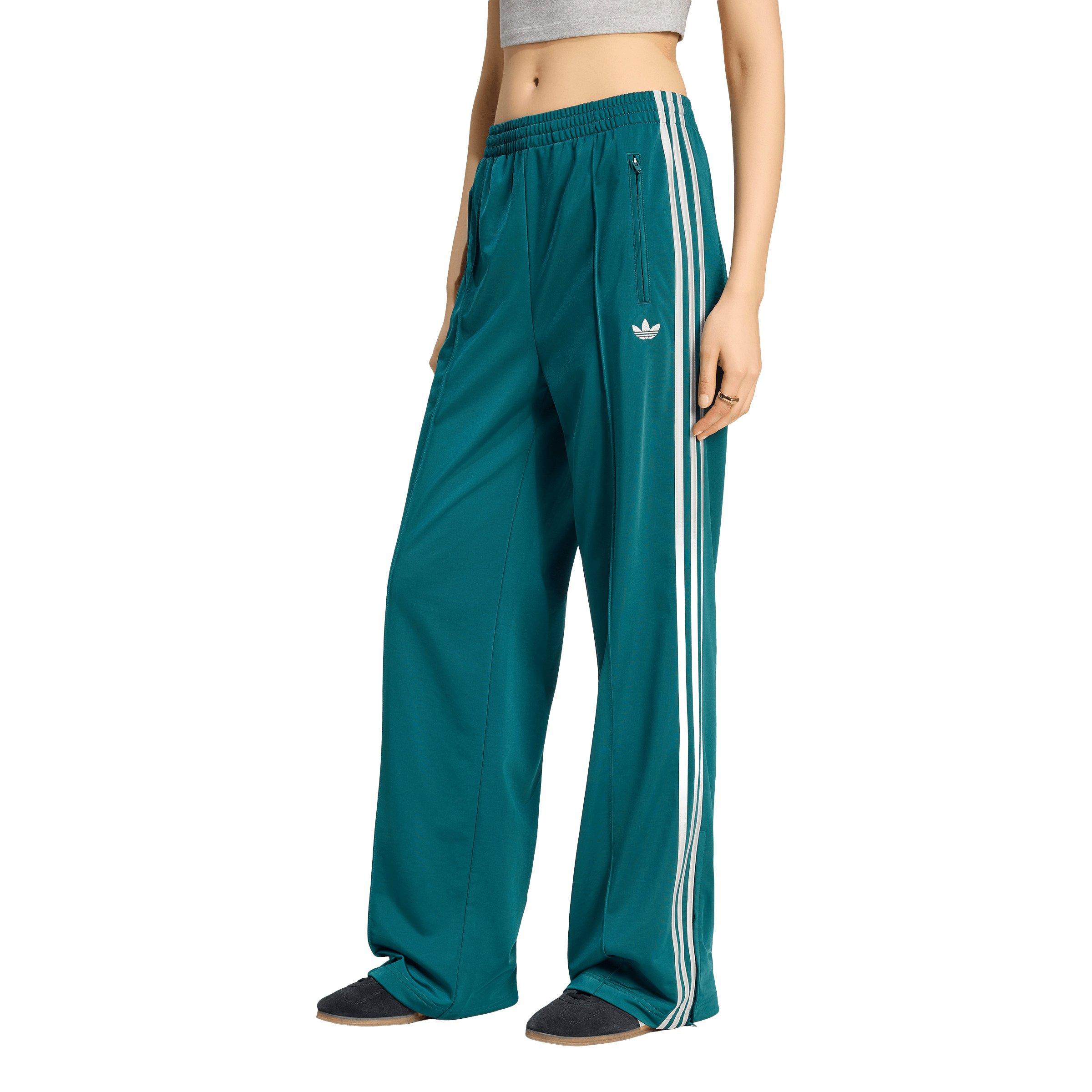 adidas Originals Women's Firebird Loose Tracksuit Pants - Green/Grey - GREEN/GREY